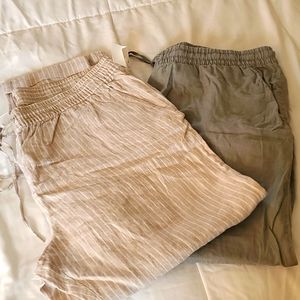 Linen drawstring pants